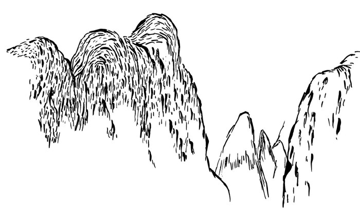 Ink mountain landscape