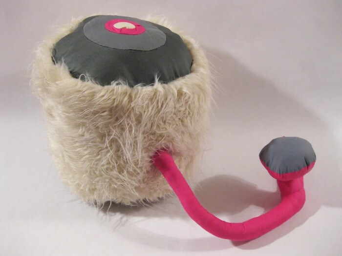 Plush toy, fabric work