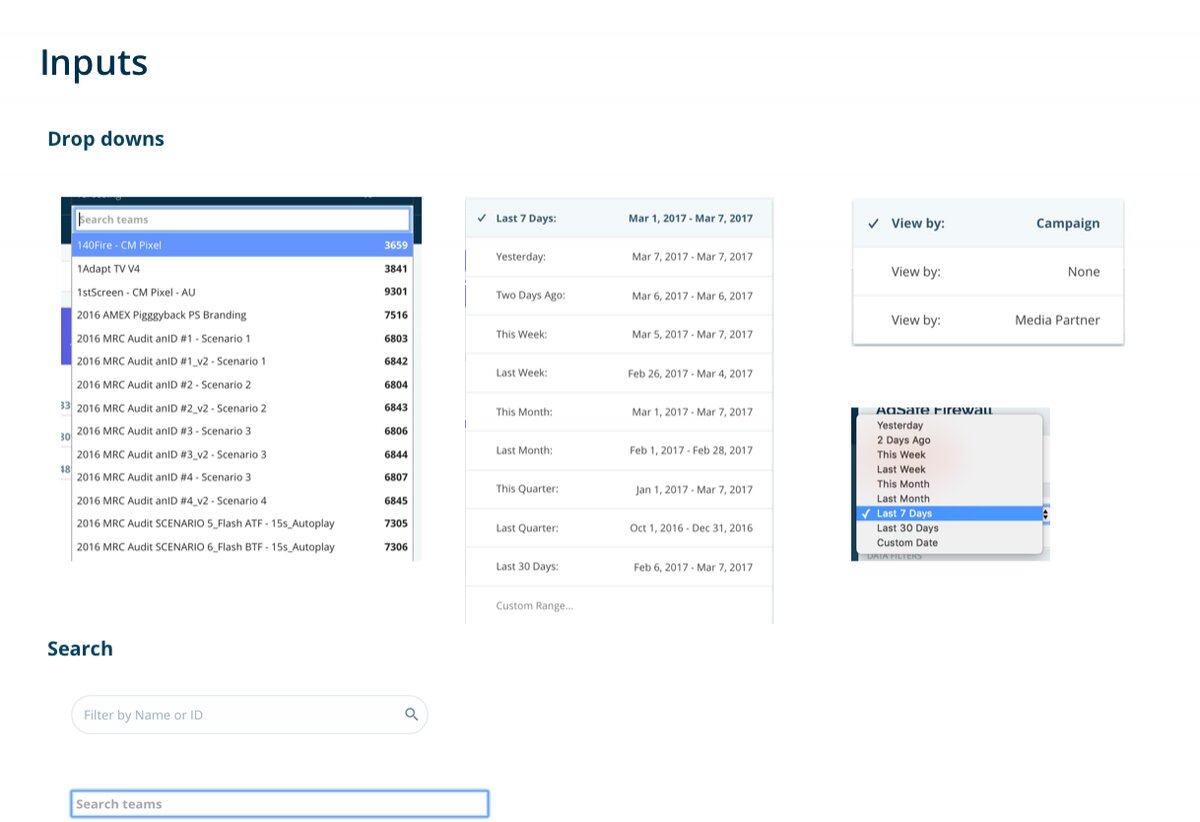 Global elements pattern library