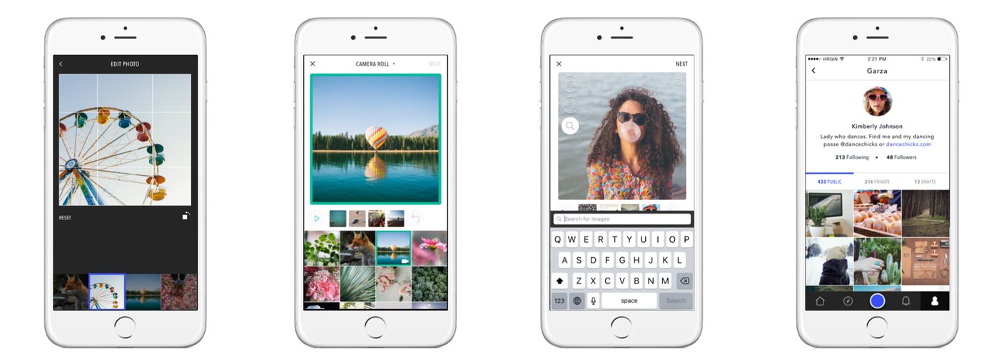 Interfaces: edit, talk over media, web search, user profile